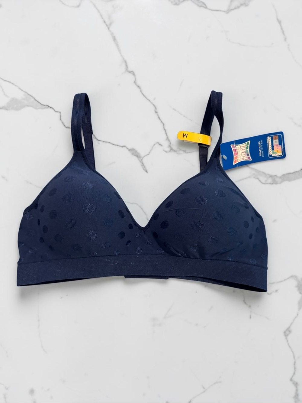 💙Hanes Navy Dot Wireless Seamless Bra💙